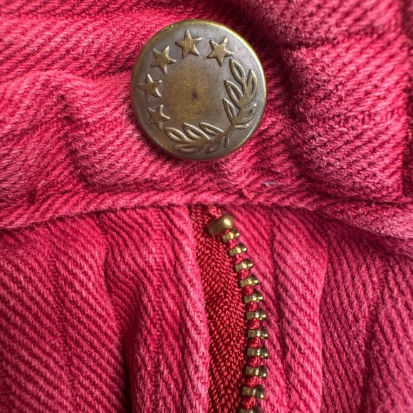 Forenza Women's reddish Pink Pinstripe Corduroy Pants High Waisted Straight Leg‎ - Picture 5 of 8